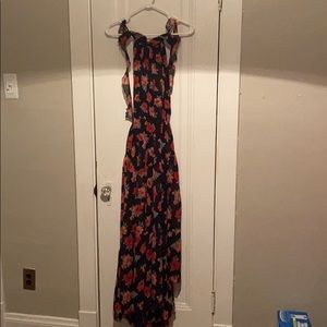 High neck cross back maxi dress, from Lulus.